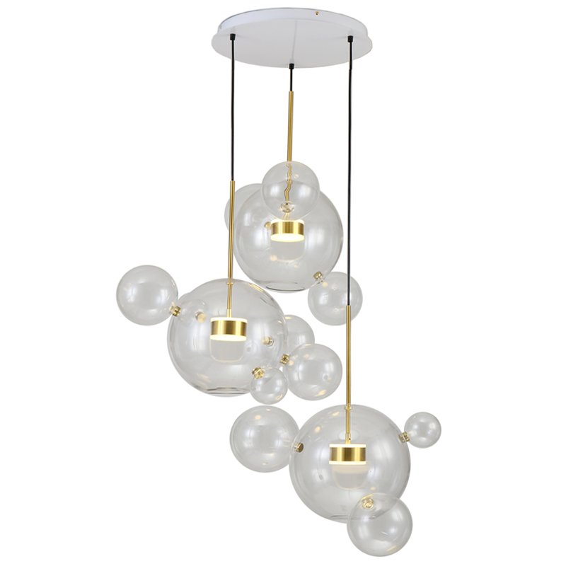 Люстра Bolle Circular Chandelier 14 BUBBLE Giopato & Coombes Прозрачный (Transparent) Латунь Люстра Bolle Circular Chandelier 14 BUBBLE Giopato & Coombes Прозрачный (Transparent) Латунь в Грозном | Loft Concept