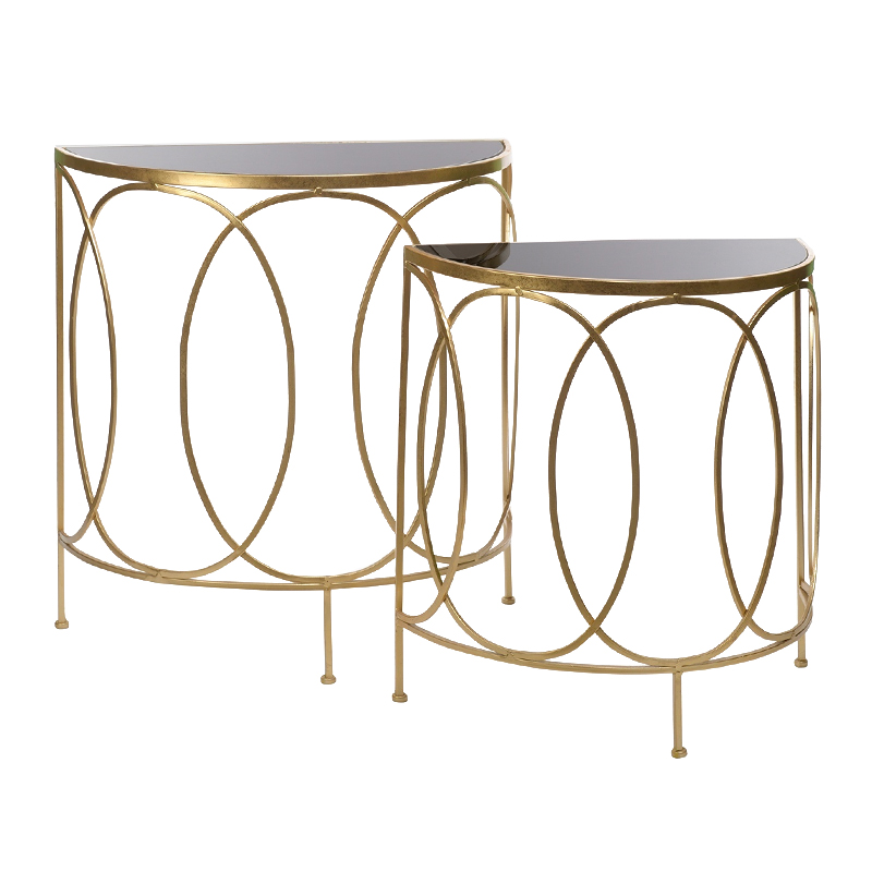 Консоль полукруглая Frame Metallic Gold Золотой Желтый Консоль полукруглая Frame Metallic Gold Золотой Желтый в Грозном | Loft Concept