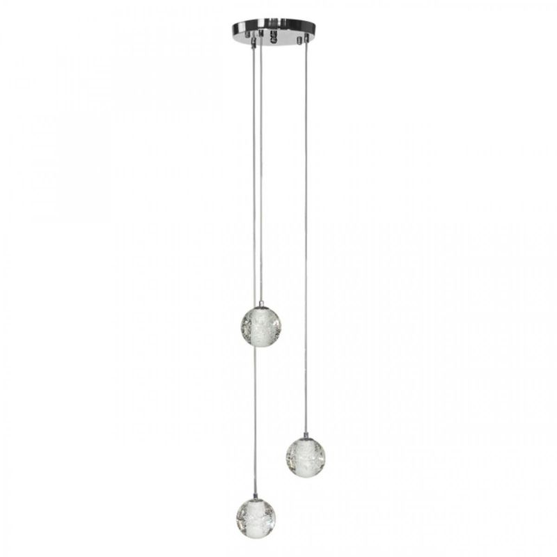Каскадная Светодиодная Люстра Bocci 3 шара Led Crystal Glass Серебряный Прозрачное Стекло Каскадная Светодиодная Люстра Bocci 3 шара Led Crystal Glass Серебряный Прозрачное Стекло в Грозном | Loft Concept