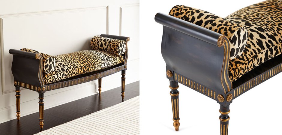 Оттоманка Attina Leopard Bench Оттоманка Attina Leopard Bench - Loft-Concept в Грозном