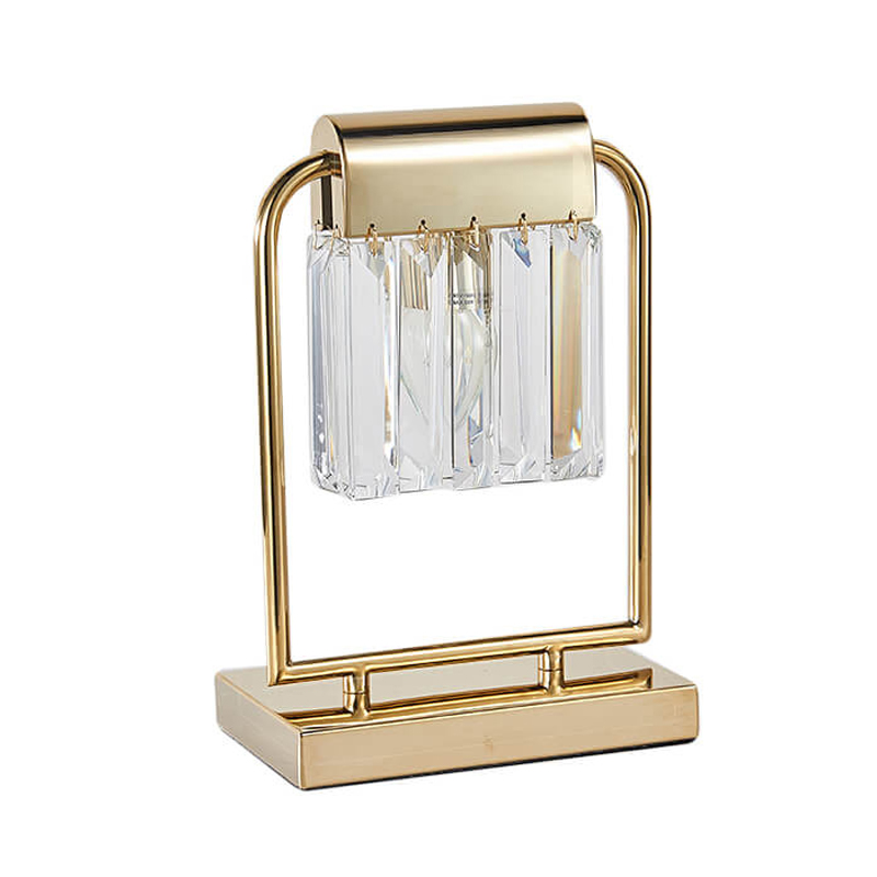 Настольная лампа Crystal Pendants gold Прозрачное Стекло Глянцевое золото в Грозном | Loft Concept 