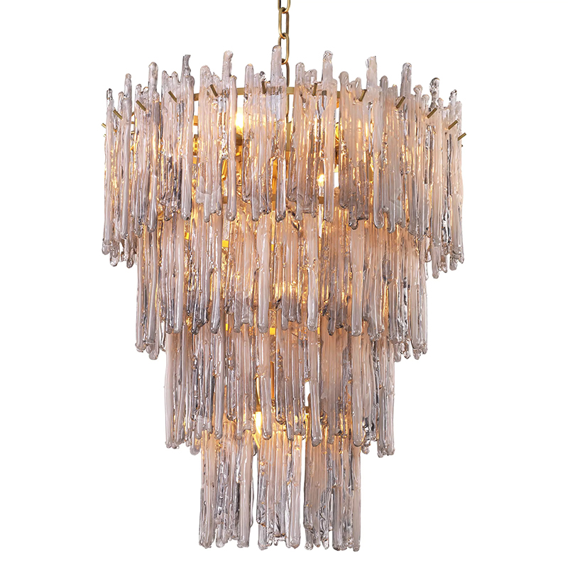 Люстра Eichholtz Chandelier Saint Roch S Серый Стекло Смок Латунь Люстра Eichholtz Chandelier Saint Roch S Серый Стекло Смок Латунь в Грозном | Loft Concept