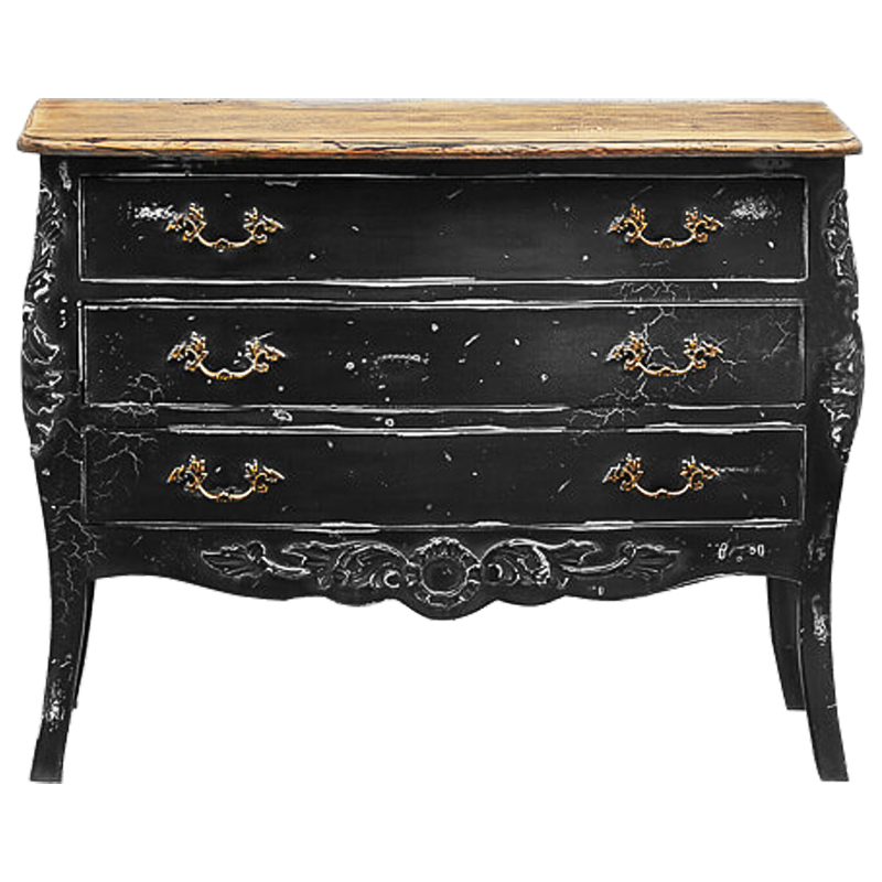 Комод в стиле прованс Carved Black Vintage Commode Черный Коричневый Винтажный черный Комод в стиле прованс Carved Black Vintage Commode Черный Коричневый Винтажный черный в Грозном | Loft Concept