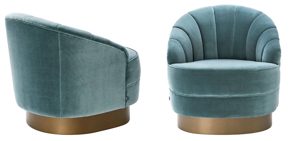 Кресло Eichholtz Chair Hadley Turquoise Кресло Eichholtz Chair Hadley Turquoise - Loft-Concept в Грозном