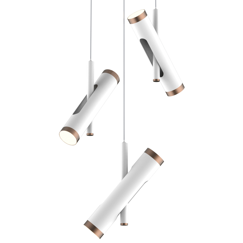 Люстра Rainer Chandelier Trio white Белый Золотой Люстра Rainer Chandelier Trio white Белый Золотой в Грозном | Loft Concept