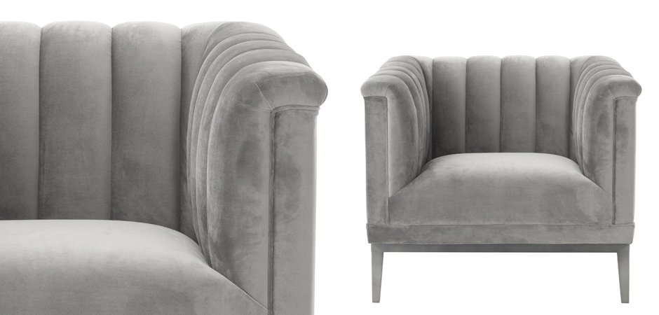 Кресло Eichholtz Chair Raffles Grey Кресло Eichholtz Chair Raffles Grey - Loft-Concept в Грозном