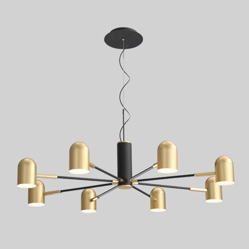 Люстра Desi Loft Chandelier Gold Золотой Черный Люстра Desi Loft Chandelier Gold Золотой Черный в Грозном | Loft Concept