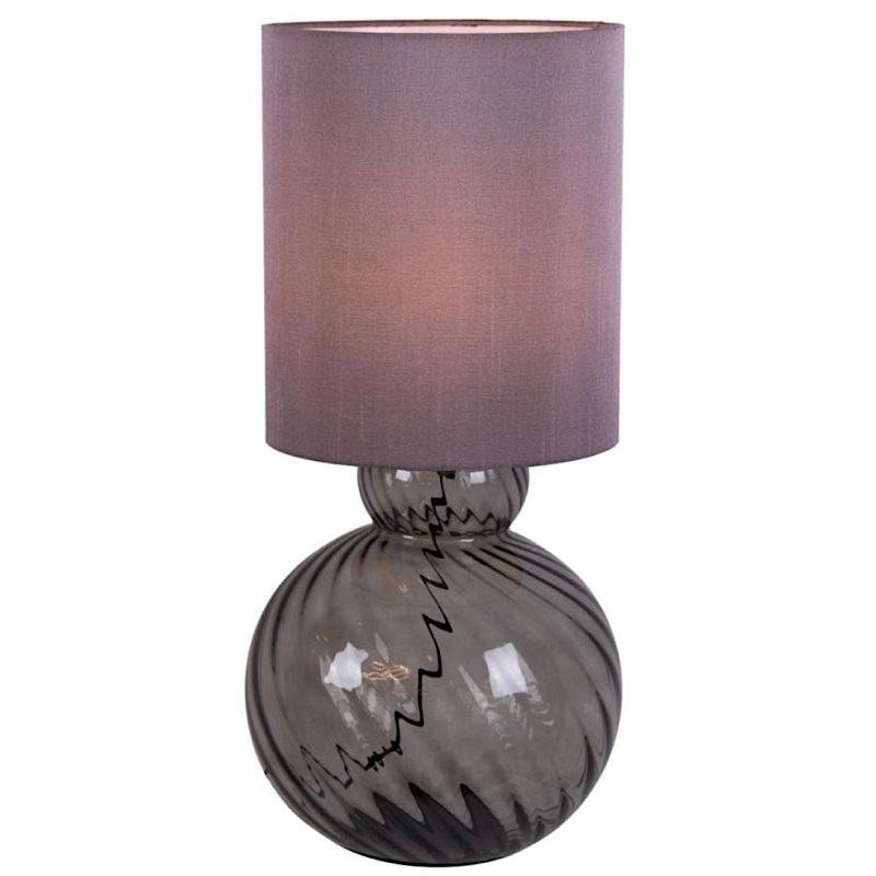 Настольная лампа Grey RIBBED BASE Серый Дымчатый (Smoke) Настольная лампа Grey RIBBED BASE Серый Дымчатый (Smoke) в Грозном | Loft Concept