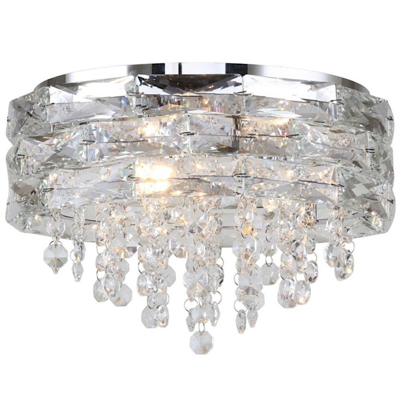 Потолочный светильник ROUL CRYSTAL LIGHT Хром Прозрачный Потолочный светильник ROUL CRYSTAL LIGHT Хром Прозрачный в Грозном | Loft Concept