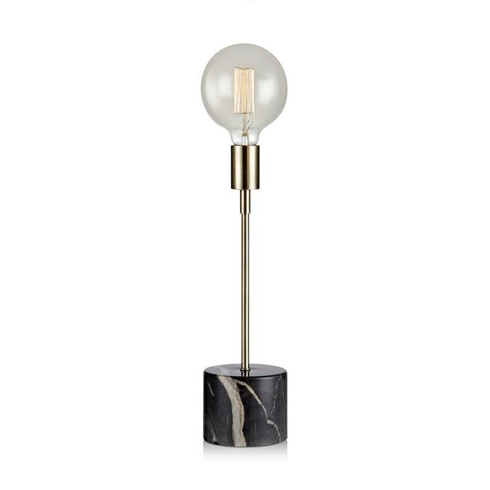 Настольная лампа Marble Top Black Tall Латунь Черный Настольная лампа Marble Top Black Tall Латунь Черный в Грозном | Loft Concept