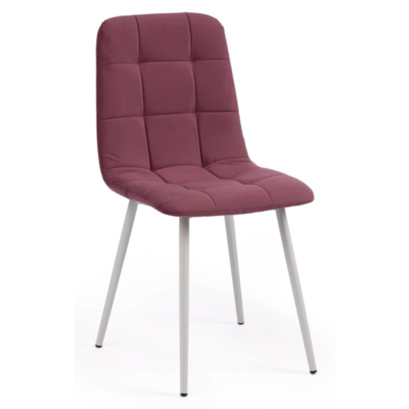Стул Nancy Velour Plum Chair Сливовый (Plum) Белый Стул Nancy Velour Plum Chair Сливовый (Plum) Белый в Грозном | Loft Concept