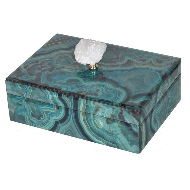Шкатулка Malachite Pattern горный хрусталь L Малахит (зеленый) Шкатулка Malachite Pattern горный хрусталь L Малахит (зеленый) в Грозном | Loft Concept