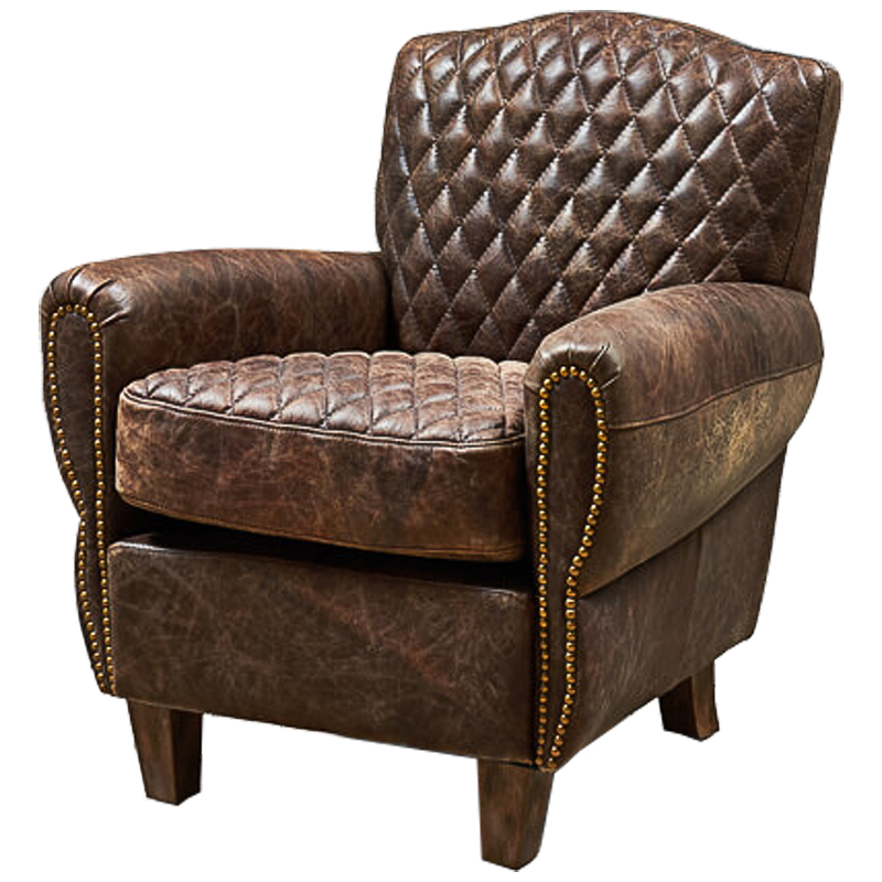 Кресло Jody Armchair Brown Leather Коричневый винтаж Коричневый Кресло Jody Armchair Brown Leather Коричневый винтаж Коричневый в Грозном | Loft Concept
