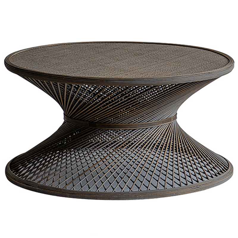 Кофейный стол Zaire Wicker Coffee Table Dark Коричневый Кофейный стол Zaire Wicker Coffee Table Dark Коричневый в Грозном | Loft Concept