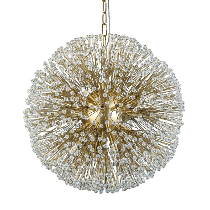 Люстра Dickinson Gold Chandelier Прозрачное Стекло Золотой Люстра Dickinson Gold Chandelier Прозрачное Стекло Золотой в Грозном | Loft Concept