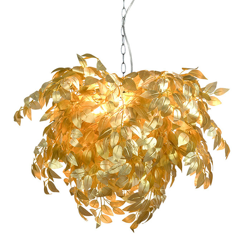 Люстра Golden Autumn Leaves Золотой Хром Люстра Golden Autumn Leaves Золотой Хром в Грозном | Loft Concept
