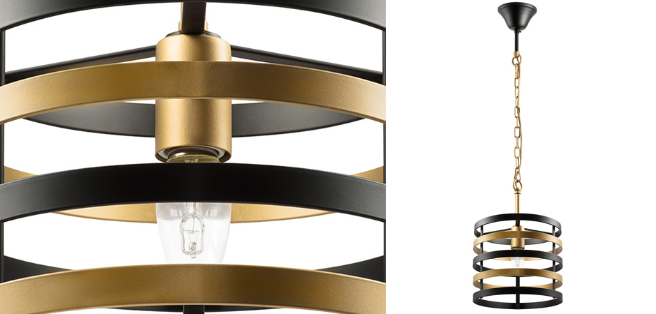 Подвесной светильник Gold Stripes Chandelier Подвесной светильник Gold Stripes Chandelier - Loft-Concept в Грозном