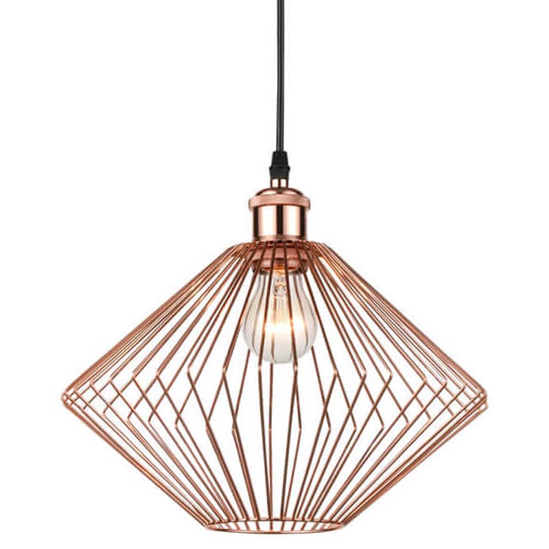 Подвесной светильник Loft Wire Cage pink gold Розовое золото Черный Подвесной светильник Loft Wire Cage pink gold Розовое золото Черный в Грозном | Loft Concept