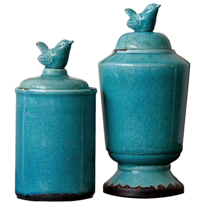 Ваза Turquoise bird Бирюзовый Ваза Turquoise bird Бирюзовый в Грозном | Loft Concept