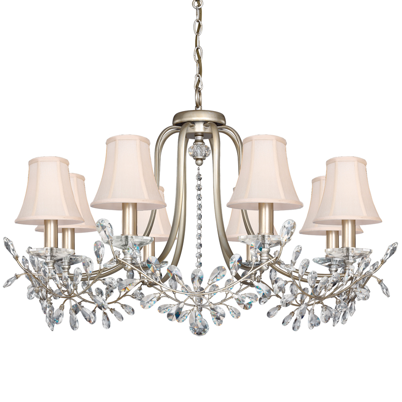Люстра Loretta Chandelier Серебряный Прозрачный Кремовый Люстра Loretta Chandelier Серебряный Прозрачный Кремовый в Грозном | Loft Concept