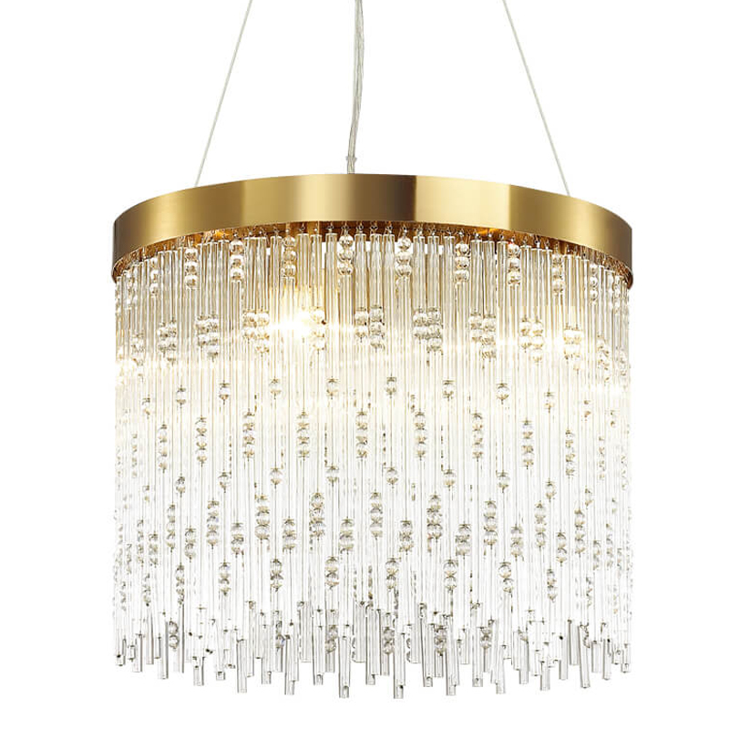 Люстра Hailstorm Rain Kerri Chandelier gold 45 Прозрачный (Transparent) Золотой Люстра Hailstorm Rain Kerri Chandelier gold 45 Прозрачный (Transparent) Золотой в Грозном | Loft Concept