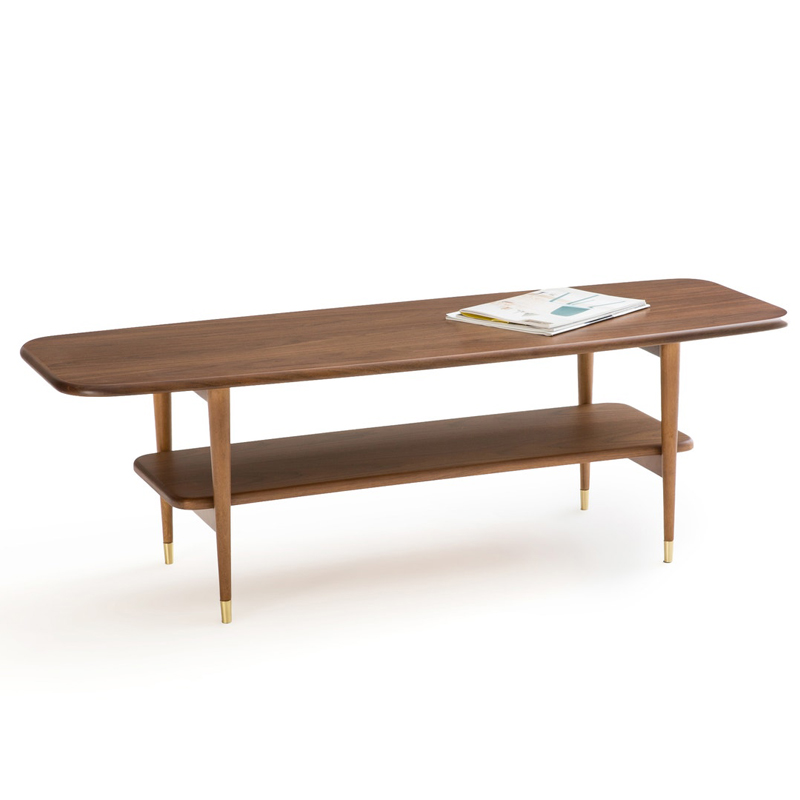 Кофейный стол Truls Coffee table Орех Латунь Кофейный стол Truls Coffee table Орех Латунь в Грозном | Loft Concept