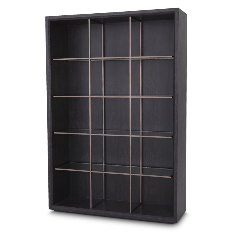 Стеллаж Eichholtz CABINET HENNESSEY Темный дуб Бронза Стеллаж Eichholtz CABINET HENNESSEY Темный дуб Бронза в Грозном | Loft Concept