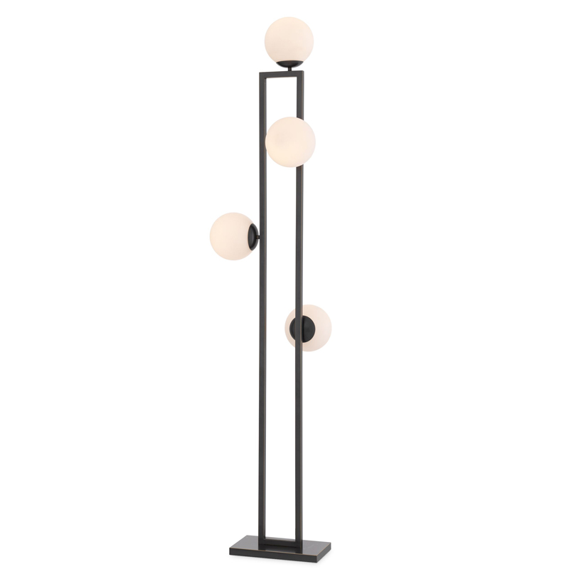 Торшер Eichholtz Floor Lamp Pascal Bronze Темная бронза Белый Торшер Eichholtz Floor Lamp Pascal Bronze Темная бронза Белый в Грозном | Loft Concept