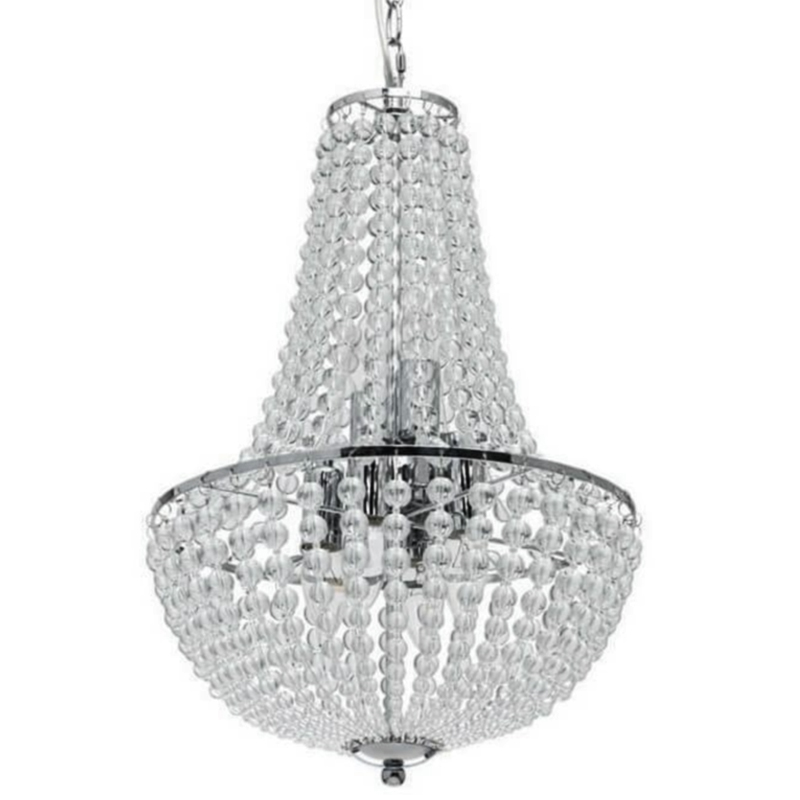 Люстра Virginia Clear Beads Chandelier chrome Хром Прозрачное Стекло Люстра Virginia Clear Beads Chandelier chrome Хром Прозрачное Стекло в Грозном | Loft Concept