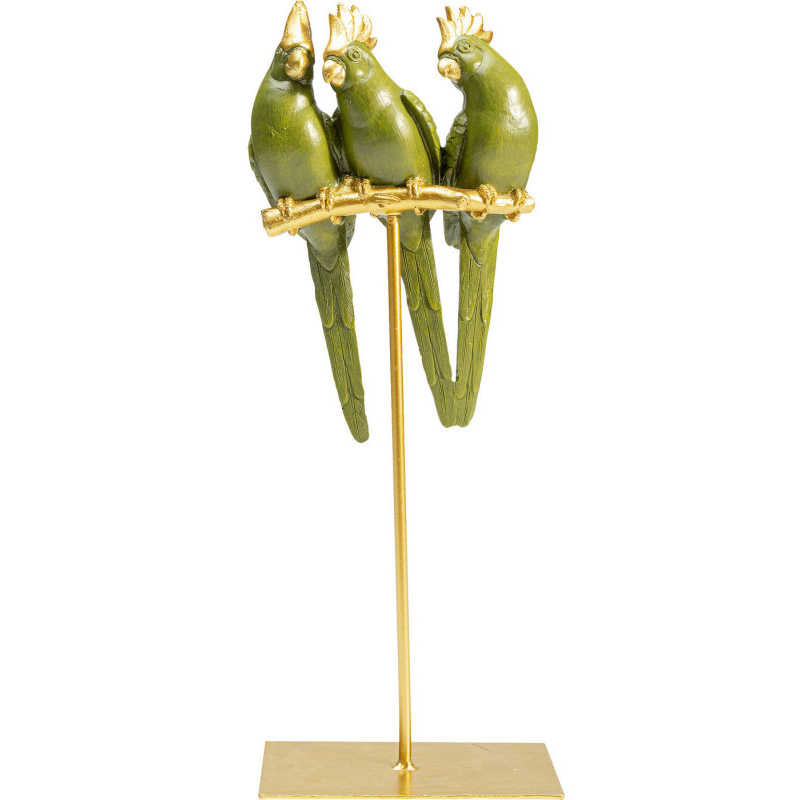 Статуэтка Three Green Parrots Зеленый Статуэтка Three Green Parrots Зеленый в Грозном | Loft Concept