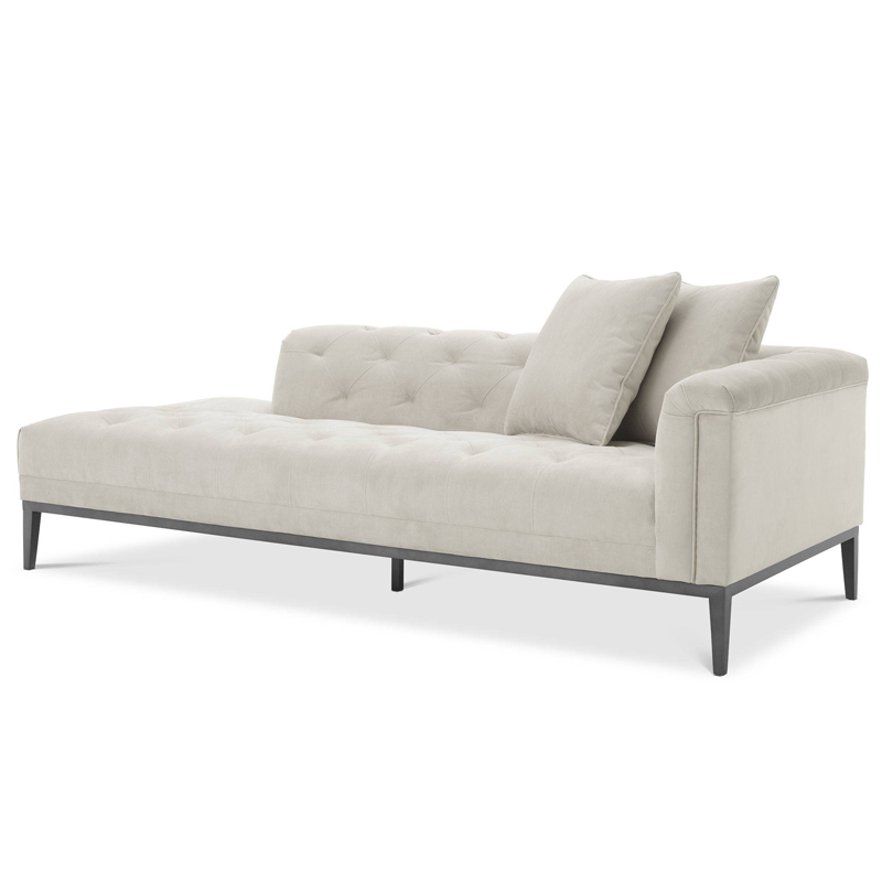 Кушетка Eichholtz Lounge Sofa Cesare Right Pebble grey Бежево-серый Темная бронза Кушетка Eichholtz Lounge Sofa Cesare Right Pebble grey Бежево-серый Темная бронза в Грозном | Loft Concept