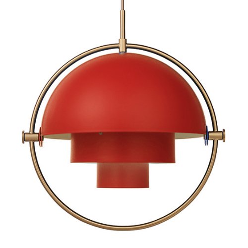 Люстра Louis Weisdorff Gubi Multi-lite Pendant Red Латунь Бургундский красный Люстра Louis Weisdorff Gubi Multi-lite Pendant Red Латунь Бургундский красный в Грозном | Loft Concept