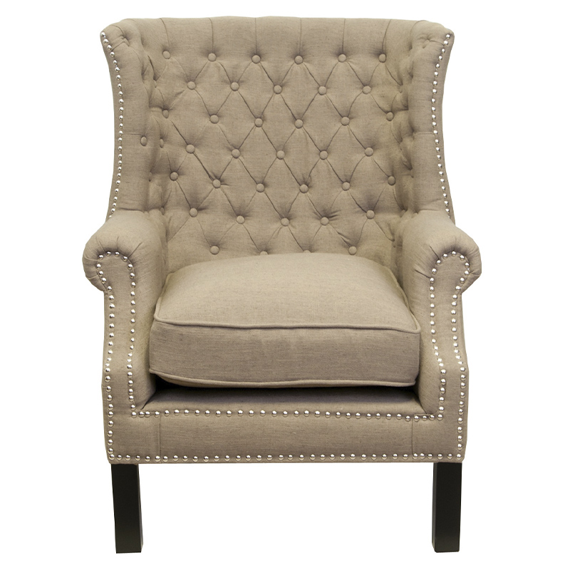 Кресло Charlie Armchair brown flax Светло-коричневый Кресло Charlie Armchair brown flax Светло-коричневый в Грозном | Loft Concept