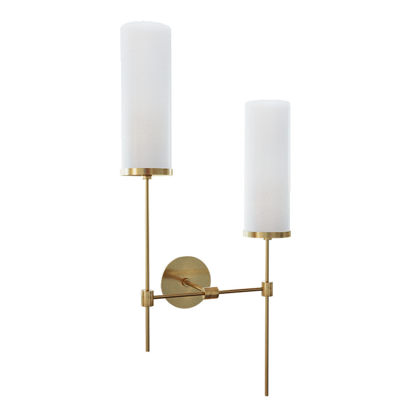 Бра Дизайнерское Candle Holder 2 лампы Латунь Белый Бра Дизайнерское Candle Holder 2 лампы Латунь Белый в Грозном | Loft Concept
