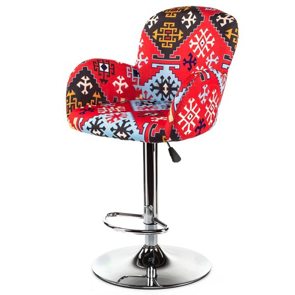 Барный стул Kelim Bar Stool Красный Хром Барный стул Kelim Bar Stool Красный Хром в Грозном | Loft Concept