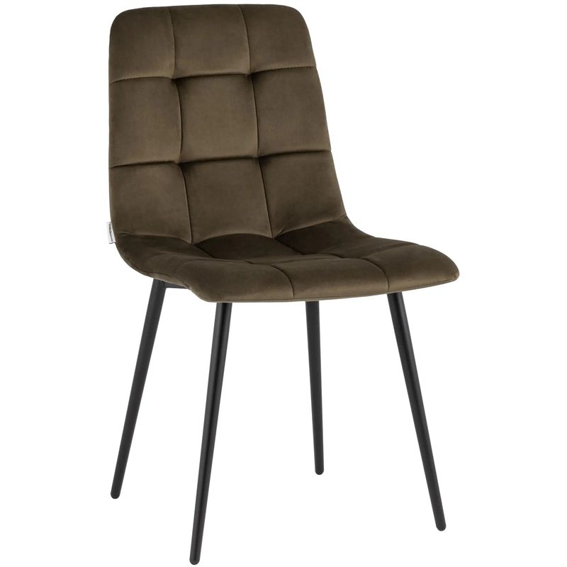 Стул NANCY Chair Коричневый Велюр Коричневый Черный Стул NANCY Chair Коричневый Велюр Коричневый Черный в Грозном | Loft Concept