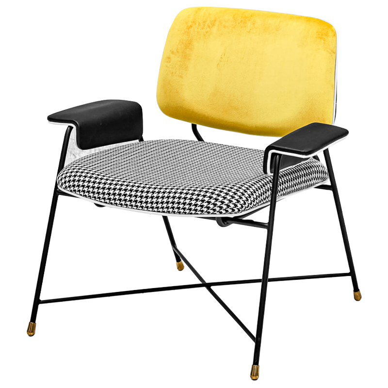 Кресло Bagot Chair Yellow Черно-белый Желтый Кресло Bagot Chair Yellow Черно-белый Желтый в Грозном | Loft Concept