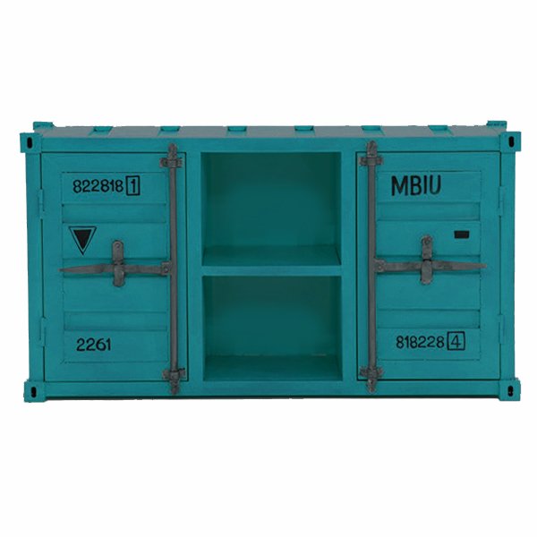 ТВ тумба Морской контейнер Loft TV container turquoise Бирюзовый ТВ тумба Морской контейнер Loft TV container turquoise Бирюзовый в Грозном | Loft Concept