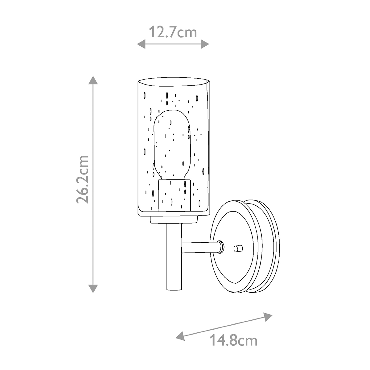 Бра с плафоном в форме цилиндра из прозрачного стекла с пузырьками Hinkley в Грозном