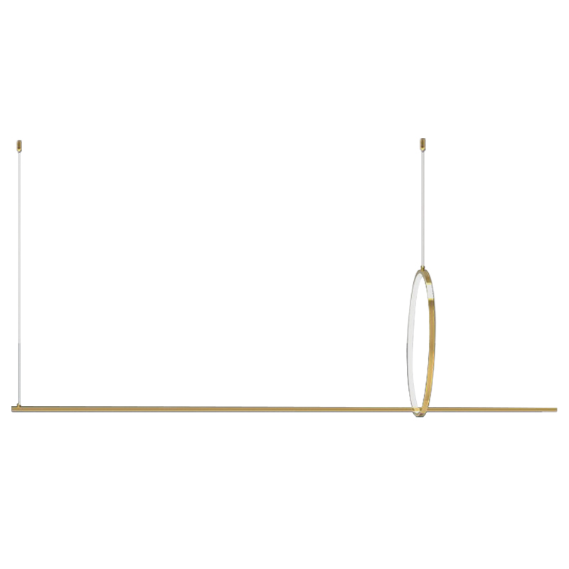Дизайнерский Подвесной Светильник Ursa Geometric Ring Lamp 1 кольцо Золотой Дизайнерский Подвесной Светильник Ursa Geometric Ring Lamp 1 кольцо Золотой в Грозном | Loft Concept