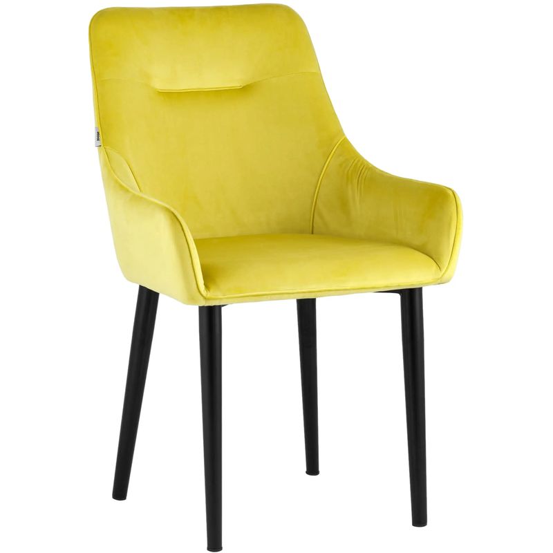 Стул Joan Chair Желтый Велюр Желтый Черный Стул Joan Chair Желтый Велюр Желтый Черный в Грозном | Loft Concept