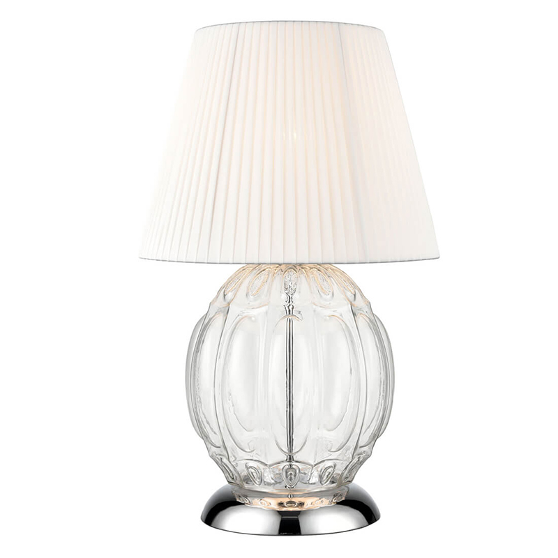 Настольная лампа Прозрачное Стекло Hailey Table Lamp Прозрачное Стекло Белый Хром Настольная лампа Прозрачное Стекло Hailey Table Lamp Прозрачное Стекло Белый Хром в Грозном | Loft Concept