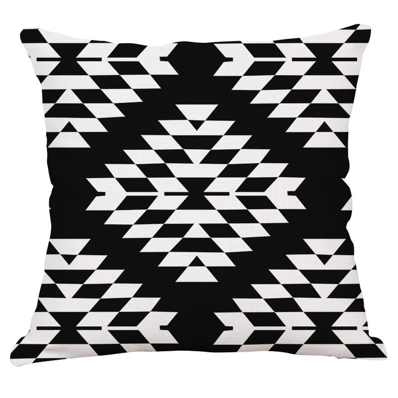 Декоративная подушка Black and White Pattern #3 Черно-белый Декоративная подушка Black and White Pattern #3 Черно-белый в Грозном | Loft Concept