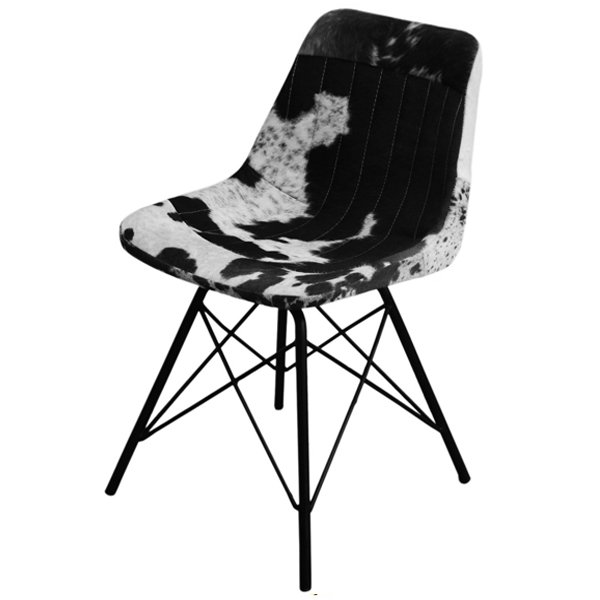 Стул Stlye Cowhide Chair Черно-белый Стул Stlye Cowhide Chair Черно-белый в Грозном | Loft Concept