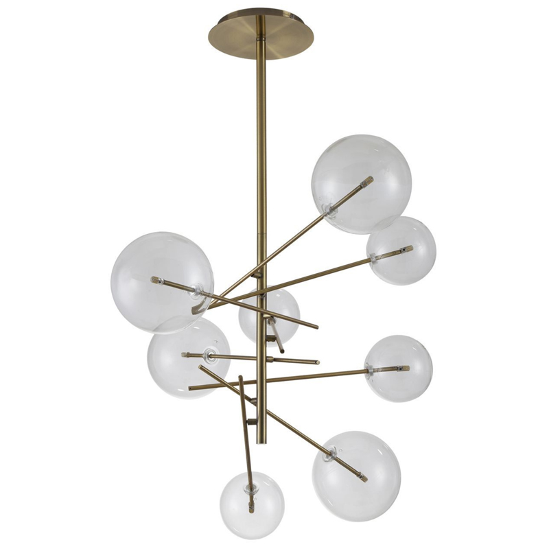 Люстра Gallotti & Radice Bolle Рanging Lamp 95 Латунь Прозрачный (Transparent) Люстра Gallotti & Radice Bolle Рanging Lamp 95 Латунь Прозрачный (Transparent) в Грозном | Loft Concept