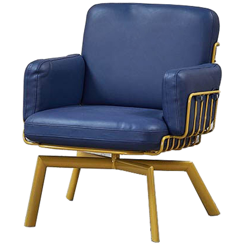 Кресло Frankie Armchair blue Сапфирово-синий Латунь Кресло Frankie Armchair blue Сапфирово-синий Латунь в Грозном | Loft Concept