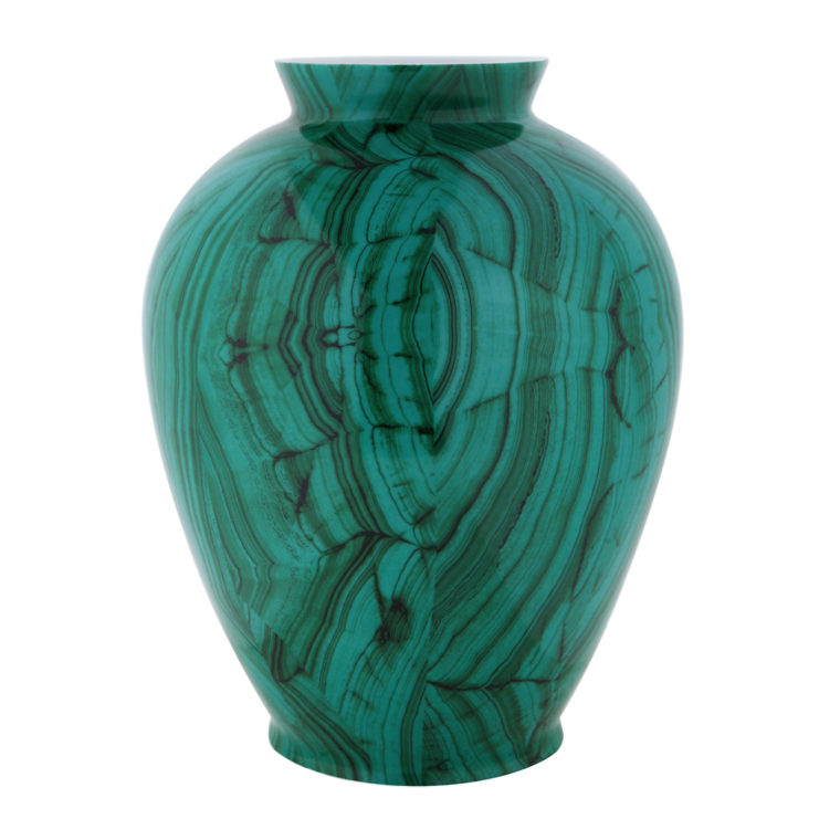 Ваза Malachite Vase barrel Малахит Ваза Malachite Vase barrel Малахит в Грозном | Loft Concept