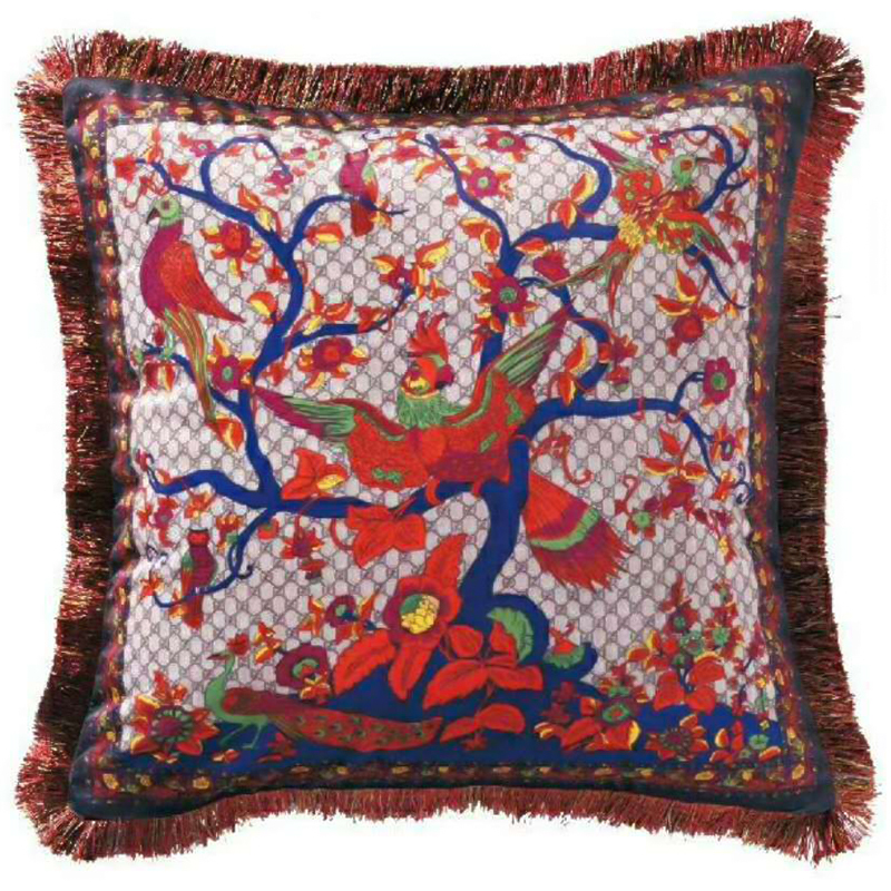 Декоративная подушка Cтиль Gucci Birds On The Tree Мульти Декоративная подушка Cтиль Gucci Birds On The Tree Мульти в Грозном | Loft Concept