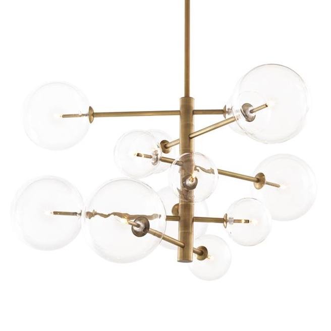 Люстра Chandelier Argento S Латунь Античная полированная Прозрачное Стекло Люстра Chandelier Argento S Латунь Античная полированная Прозрачное Стекло в Грозном | Loft Concept