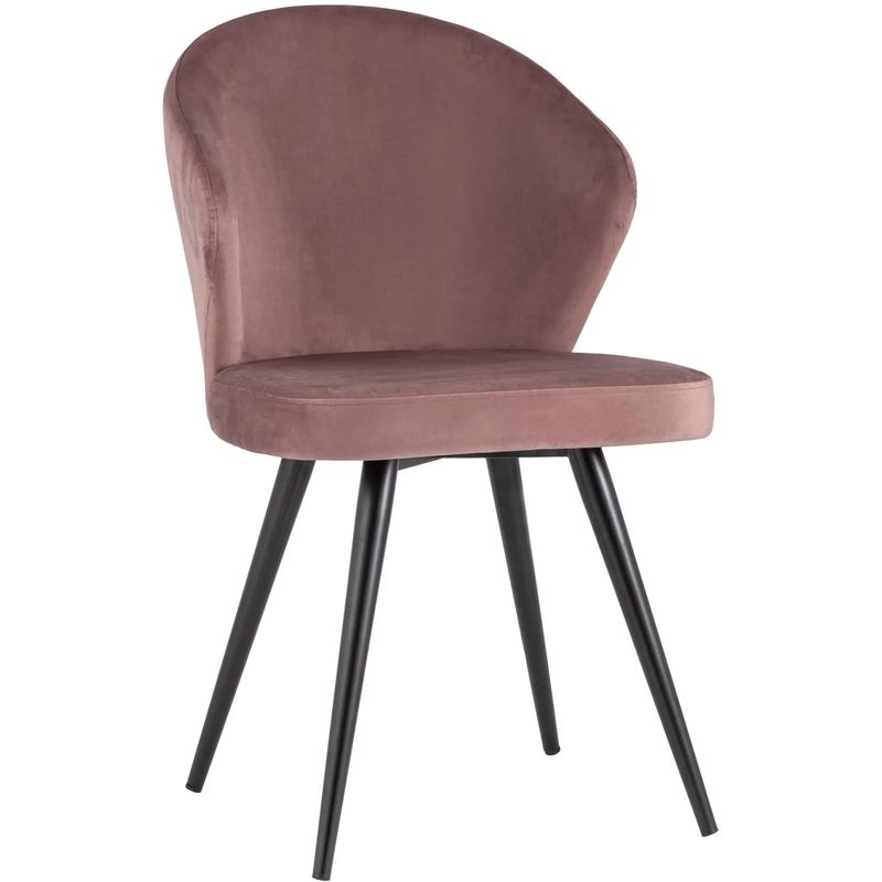 Стул Розовый Бархат Volante Chair Розовый пастельный Черный Стул Розовый Бархат Volante Chair Розовый пастельный Черный в Грозном | Loft Concept